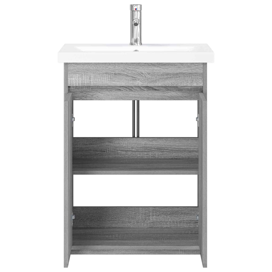 Badkamermeubelset Grijs Sonoma 61 x 40 x 84,5 cm Bewerkt hout