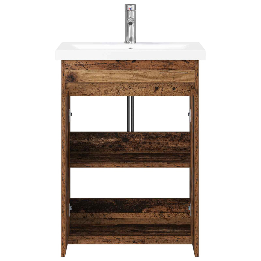Badkamermeubelset Oud hout 61 x 40 x 84,5 cm Bewerkt hout