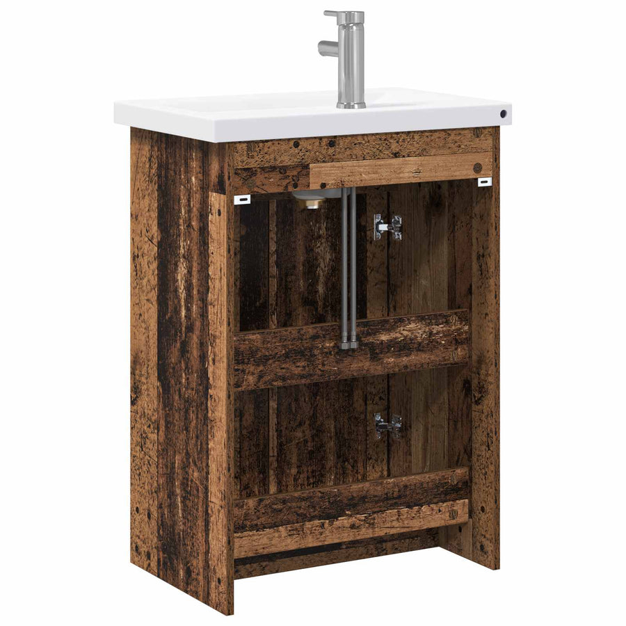 Badkamermeubelset Oud hout 61 x 40 x 84,5 cm Bewerkt hout