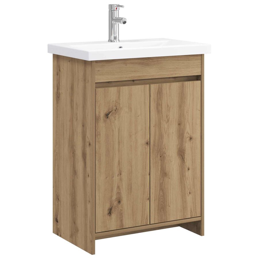 Badkamermeubelset Artisanaal eiken 61 x 40 x 84,5 cm