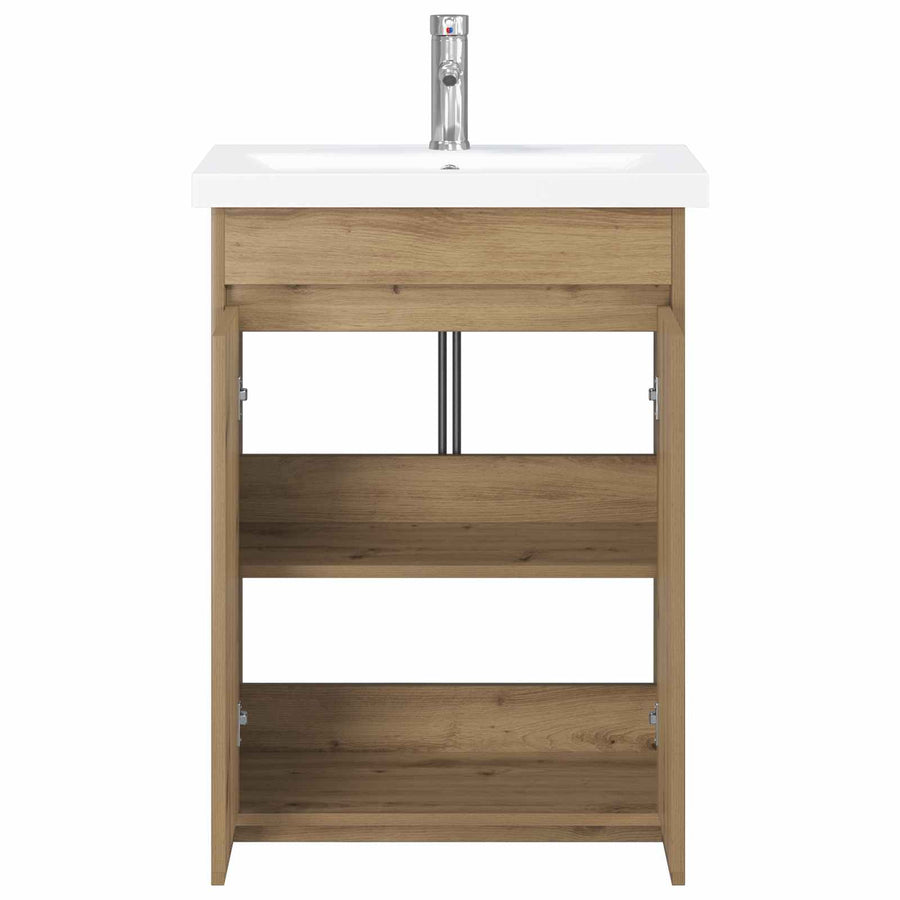 Badkamermeubelset Artisanaal eiken 61 x 40 x 84,5 cm
