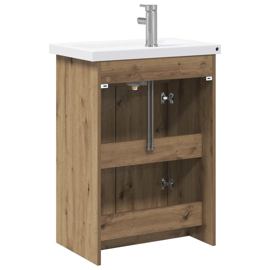 Badkamermeubelset Artisanaal eiken 61 x 40 x 84,5 cm