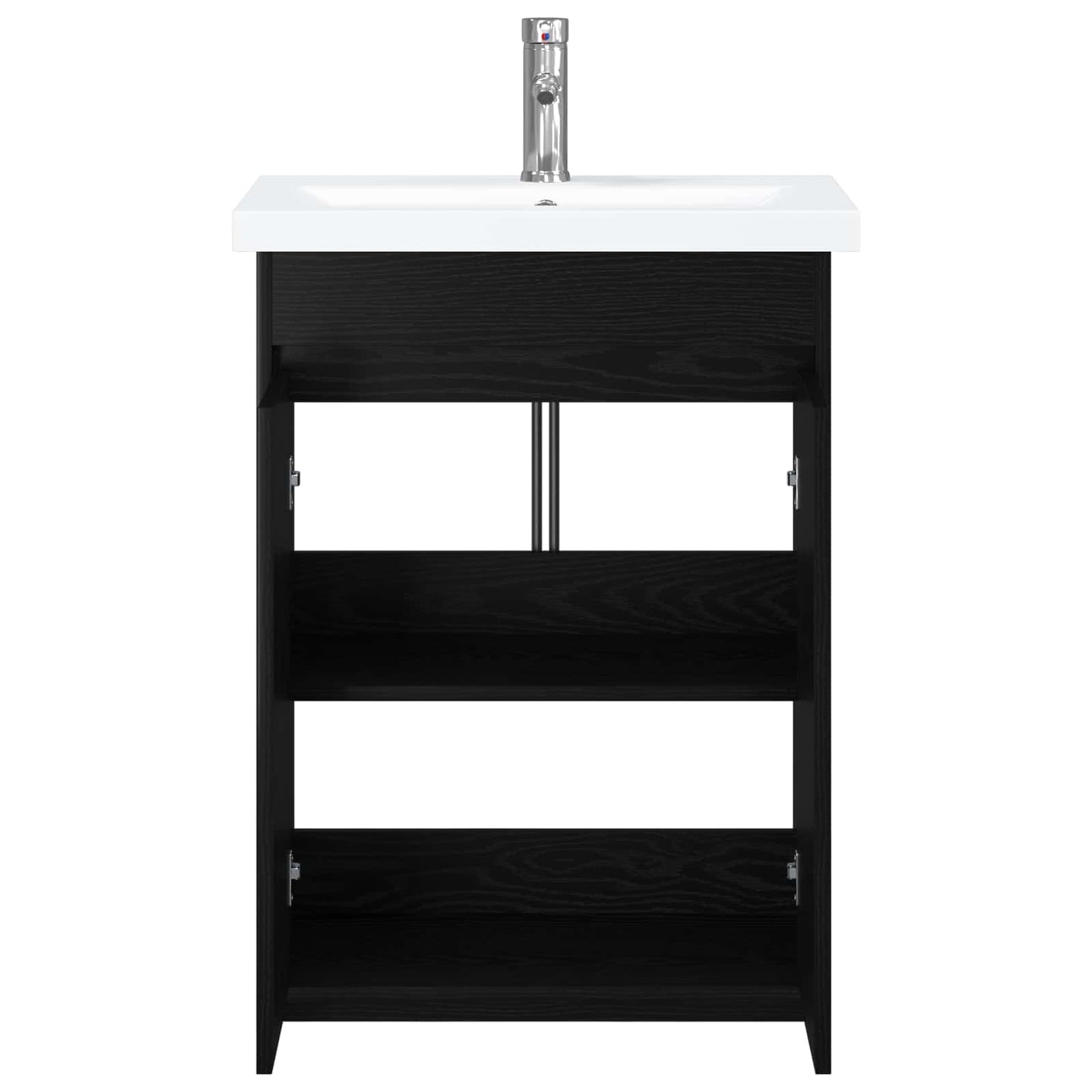 Badkamermeubelset Zwart eiken 81 x 40 x 84,5 cm Bewerkt hout