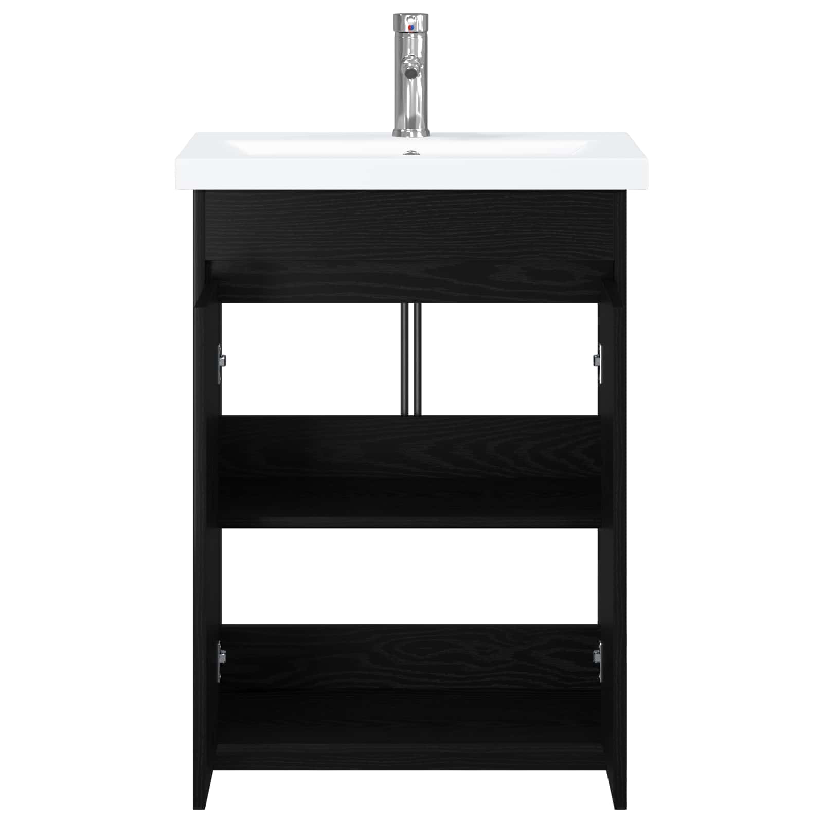 Badkamermeubelset Zwart eiken 81 x 40 x 84,5 cm Bewerkt hout