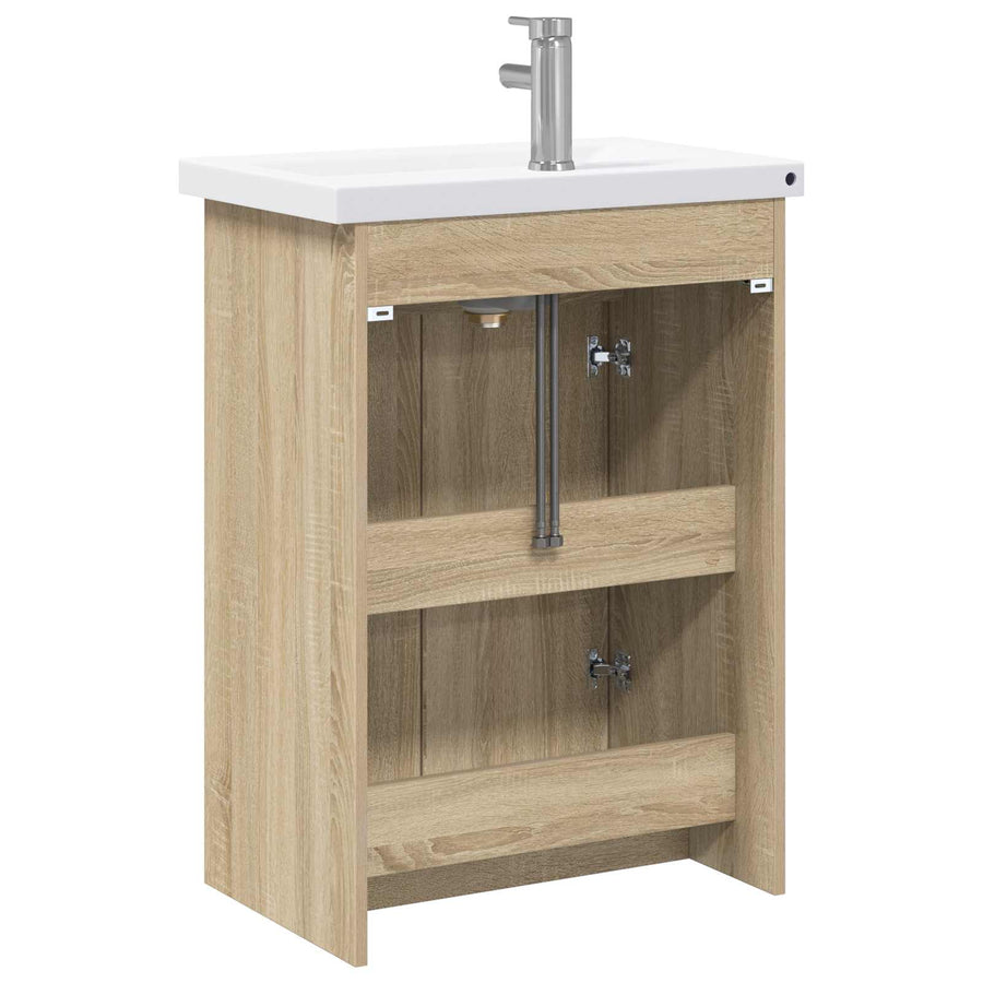 Badkamermeubelset Sonoma Eiken 81 x 40 x 84,5 cm Bewerkt hout