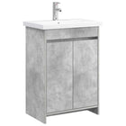 Badkamermeubelset 81x40x84,5 cm bewerkt hout betongrijs