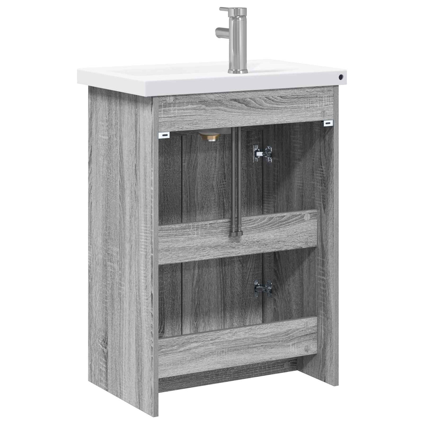 Badkamermeubelset Grijs Sonoma 81 x 40 x 84,5 cm Bewerkt hout