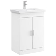 Badkamermeubelset 61x40x84,5 cm wit bewerkt hout