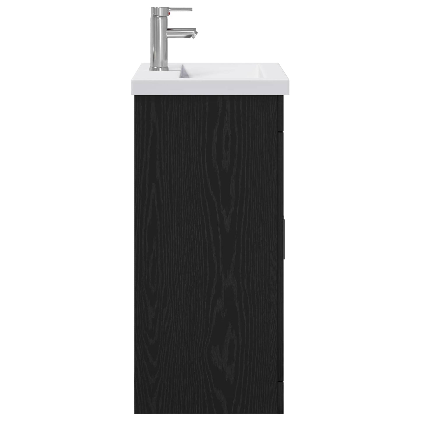 Badkamermeubelset Zwart eiken 61 x 40 x 84,5 cm Bewerkt hout