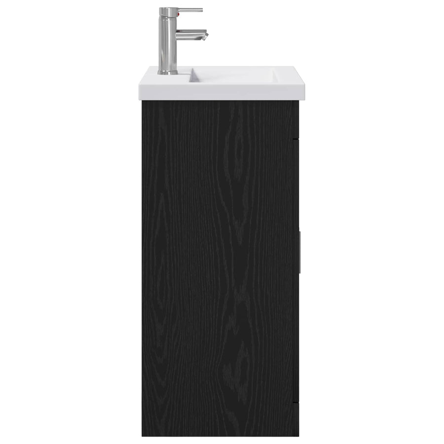 Badkamermeubelset Zwart eiken 61 x 40 x 84,5 cm Bewerkt hout
