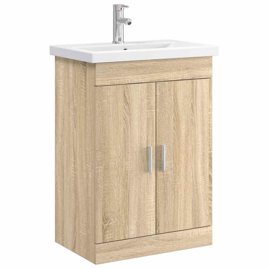 Badkamermeubelset Sonoma Eiken 61 x 40 x 84,5 cm Bewerkt hout
