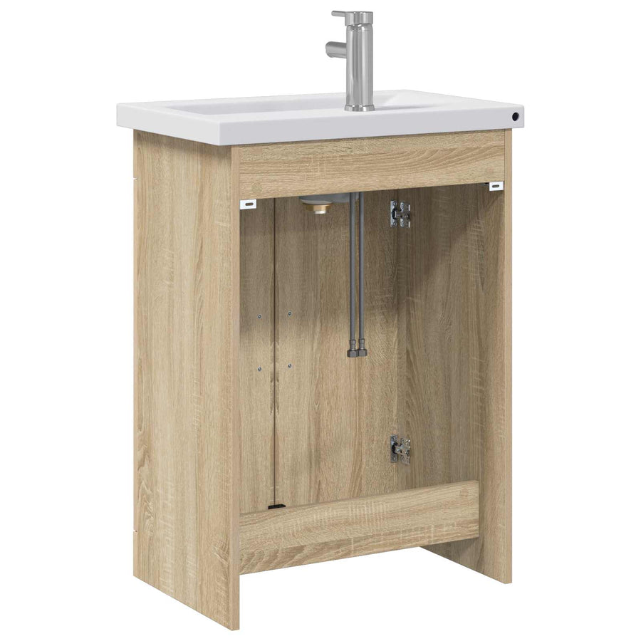 Badkamermeubelset Sonoma Eiken 61 x 40 x 84,5 cm Bewerkt hout