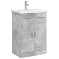 Badkamermeubelset Betongrijs 61 x 40 x 84,5 cm Bewerkt hout