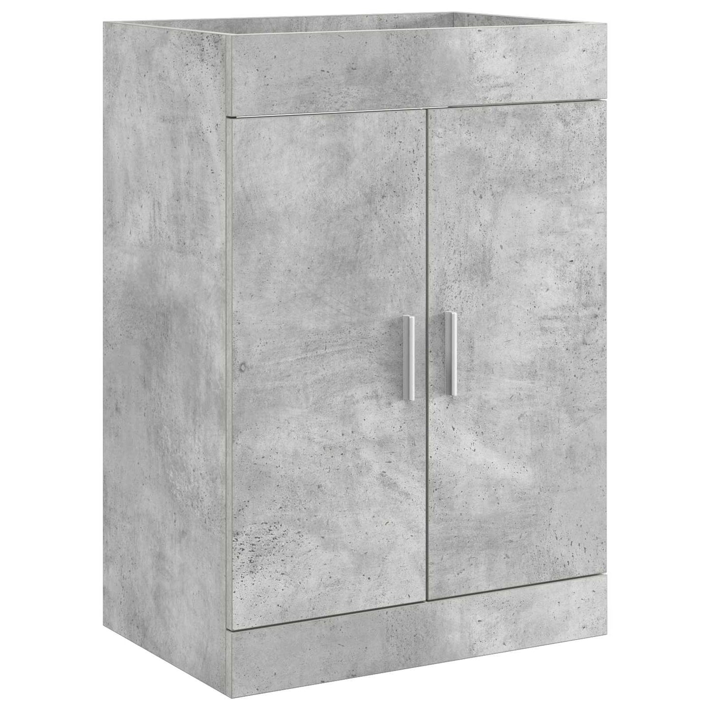 Badkamermeubelset Betongrijs 61 x 40 x 84,5 cm Bewerkt hout
