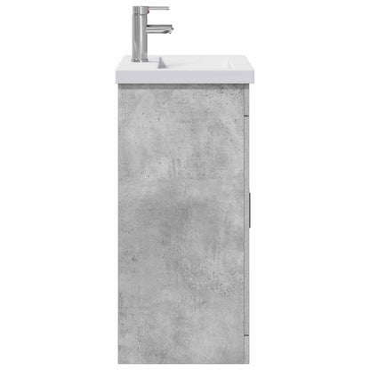 Badkamermeubelset Betongrijs 61 x 40 x 84,5 cm Bewerkt hout