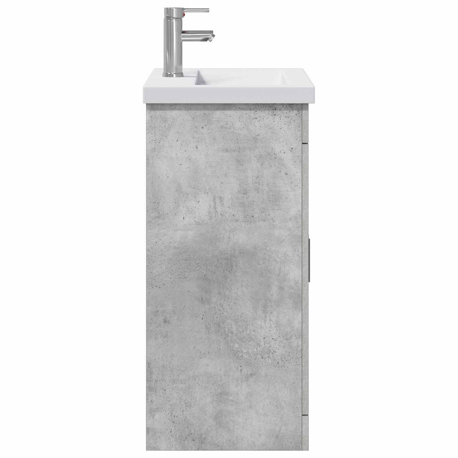 Badkamermeubelset Betongrijs 61 x 40 x 84,5 cm Bewerkt hout
