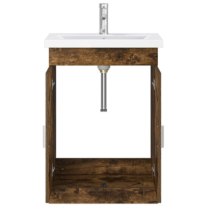 Badkamermeubelset Gerookt eiken 61 x 40 x 84,5 cm Bewerkt hout