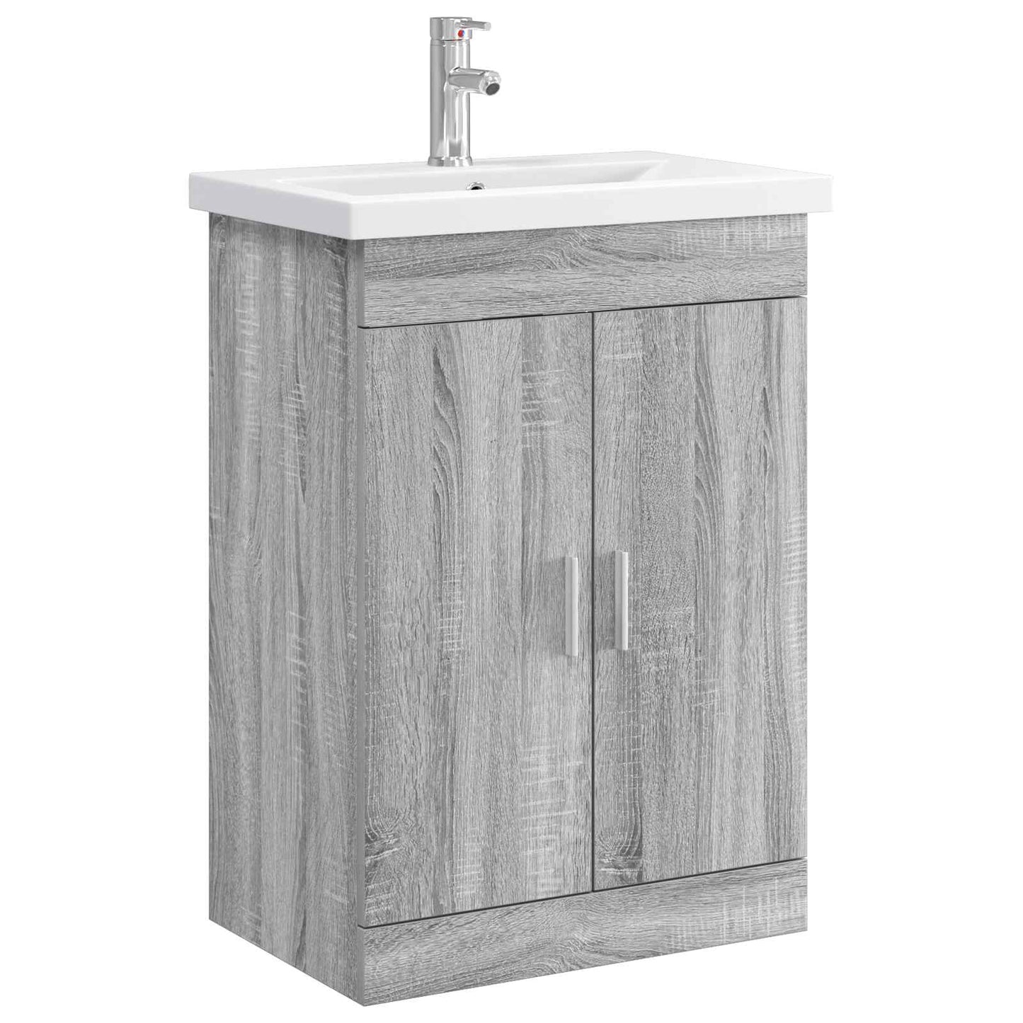 Badkamermeubelset Grijs Sonoma 61 x 40 x 84,5 cm Bewerkt hout