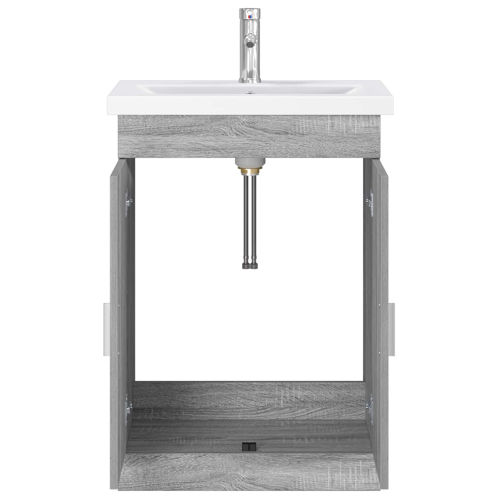 Badkamermeubelset Grijs Sonoma 61 x 40 x 84,5 cm Bewerkt hout