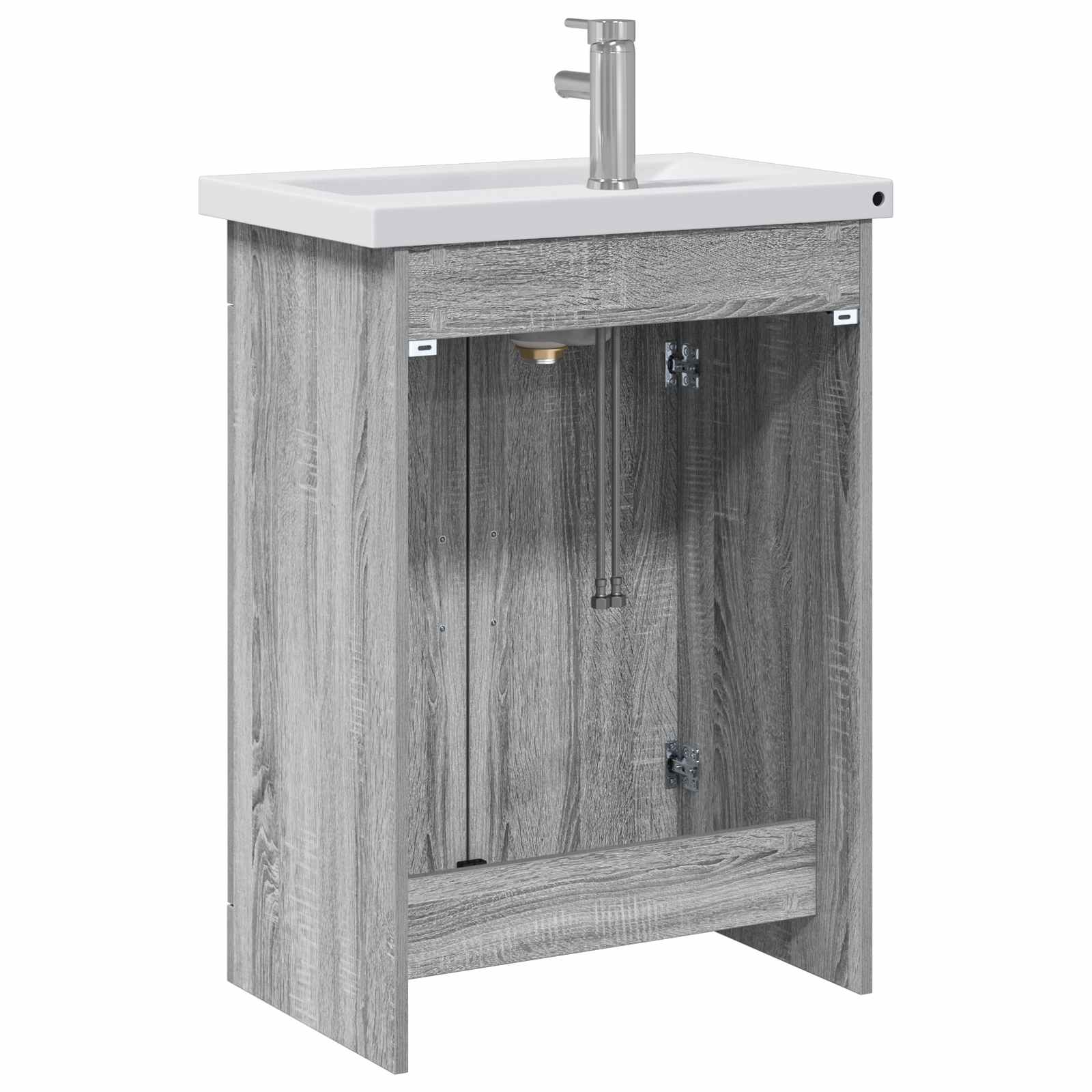 Badkamermeubelset Grijs Sonoma 61 x 40 x 84,5 cm Bewerkt hout