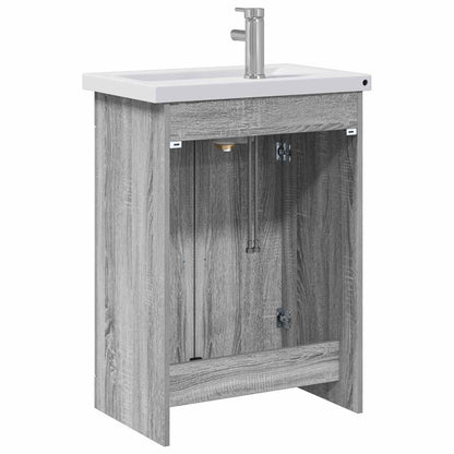 Badkamermeubelset Grijs Sonoma 61 x 40 x 84,5 cm Bewerkt hout