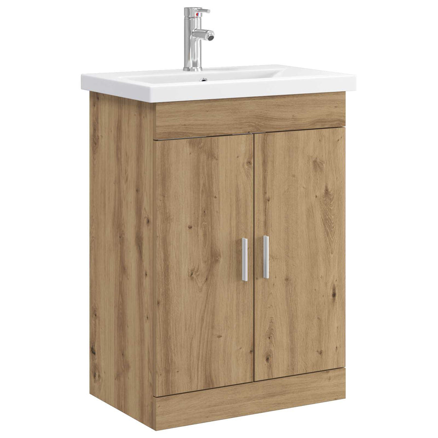 Badkamermeubelset Artisanaal eiken 61 x 40 x 84,5 cm