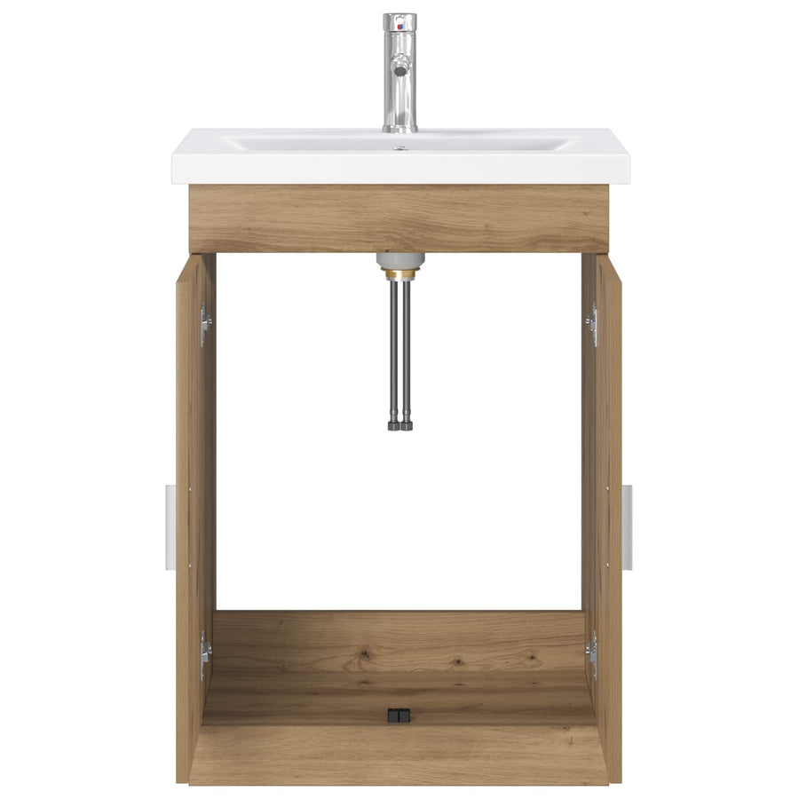 Badkamermeubelset Artisanaal eiken 61 x 40 x 84,5 cm