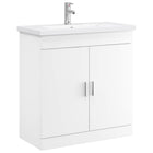 Badkamermeubelset 81x40x84,5 cm wit bewerkt hout