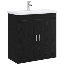 Badkamermeubelset Zwart eiken 81 x 40 x 84,5 cm Bewerkt hout