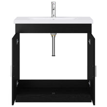 Badkamermeubelset Zwart eiken 81 x 40 x 84,5 cm Bewerkt hout
