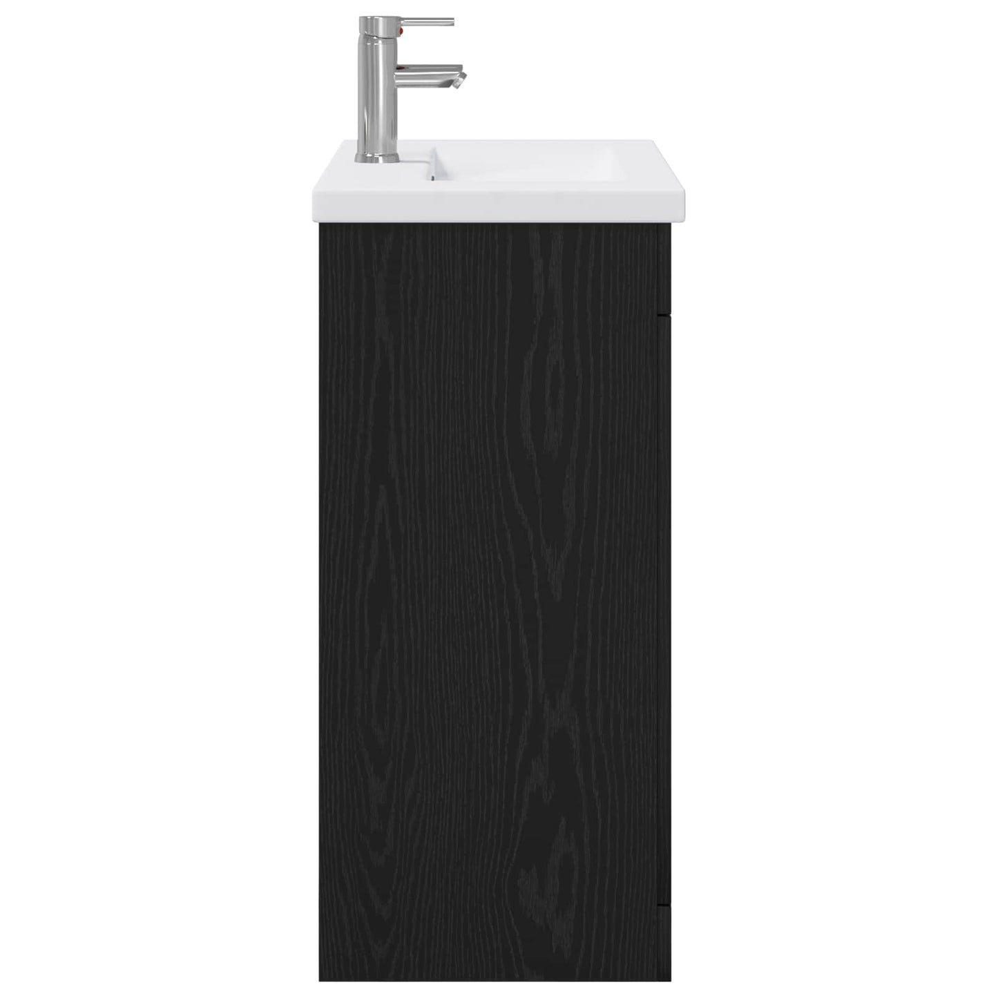 Badkamermeubelset Zwart eiken 81 x 40 x 84,5 cm Bewerkt hout