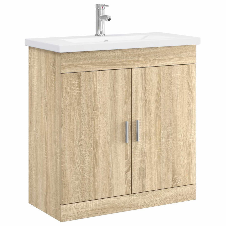 Badkamermeubelset Sonoma Eiken 81 x 40 x 84,5 cm Bewerkt hout