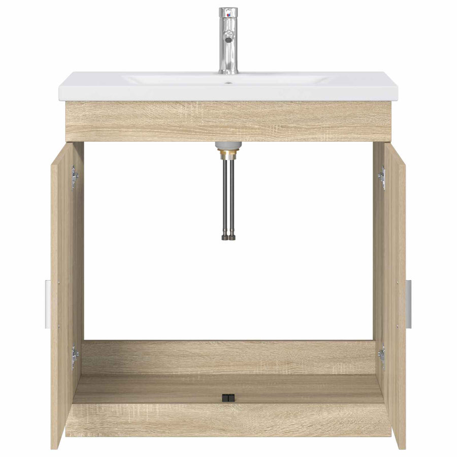 Badkamermeubelset Sonoma Eiken 81 x 40 x 84,5 cm Bewerkt hout