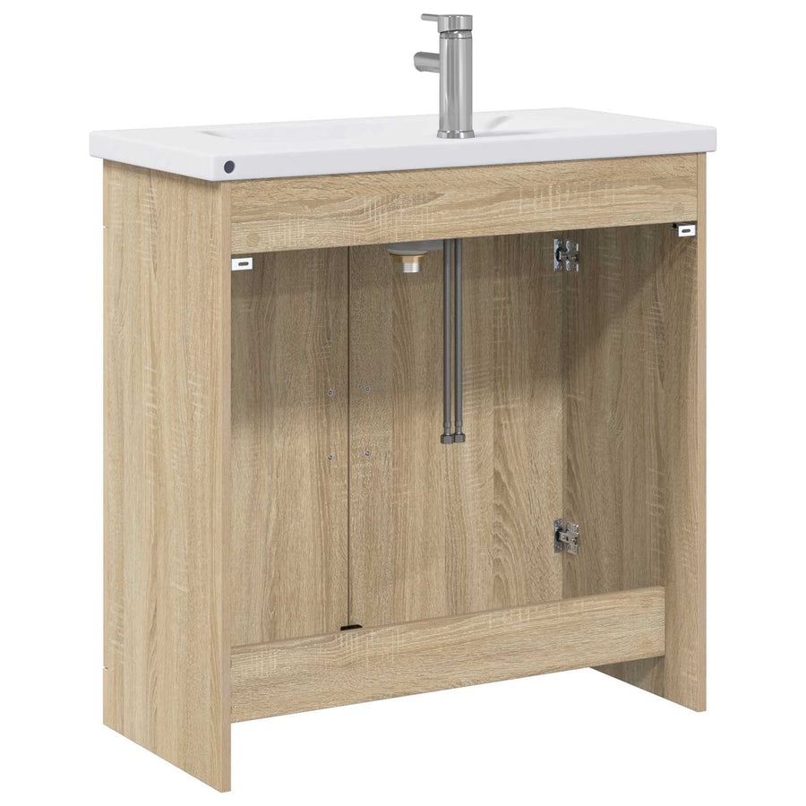Badkamermeubelset Sonoma Eiken 81 x 40 x 84,5 cm Bewerkt hout