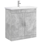 Badkamermeubelset 81x40x84,5 cm betongrijs bewerkt hout