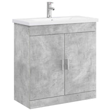 Badkamermeubelset Betongrijs 81 x 40 x 84,5 cm Bewerkt hout
