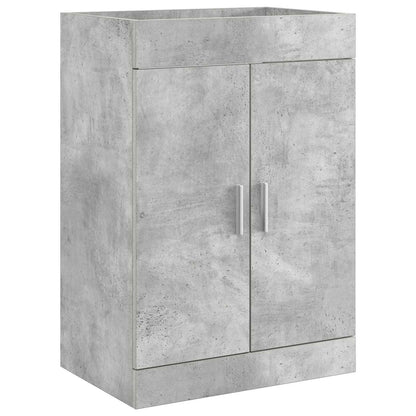 Badkamermeubelset Betongrijs 81 x 40 x 84,5 cm Bewerkt hout