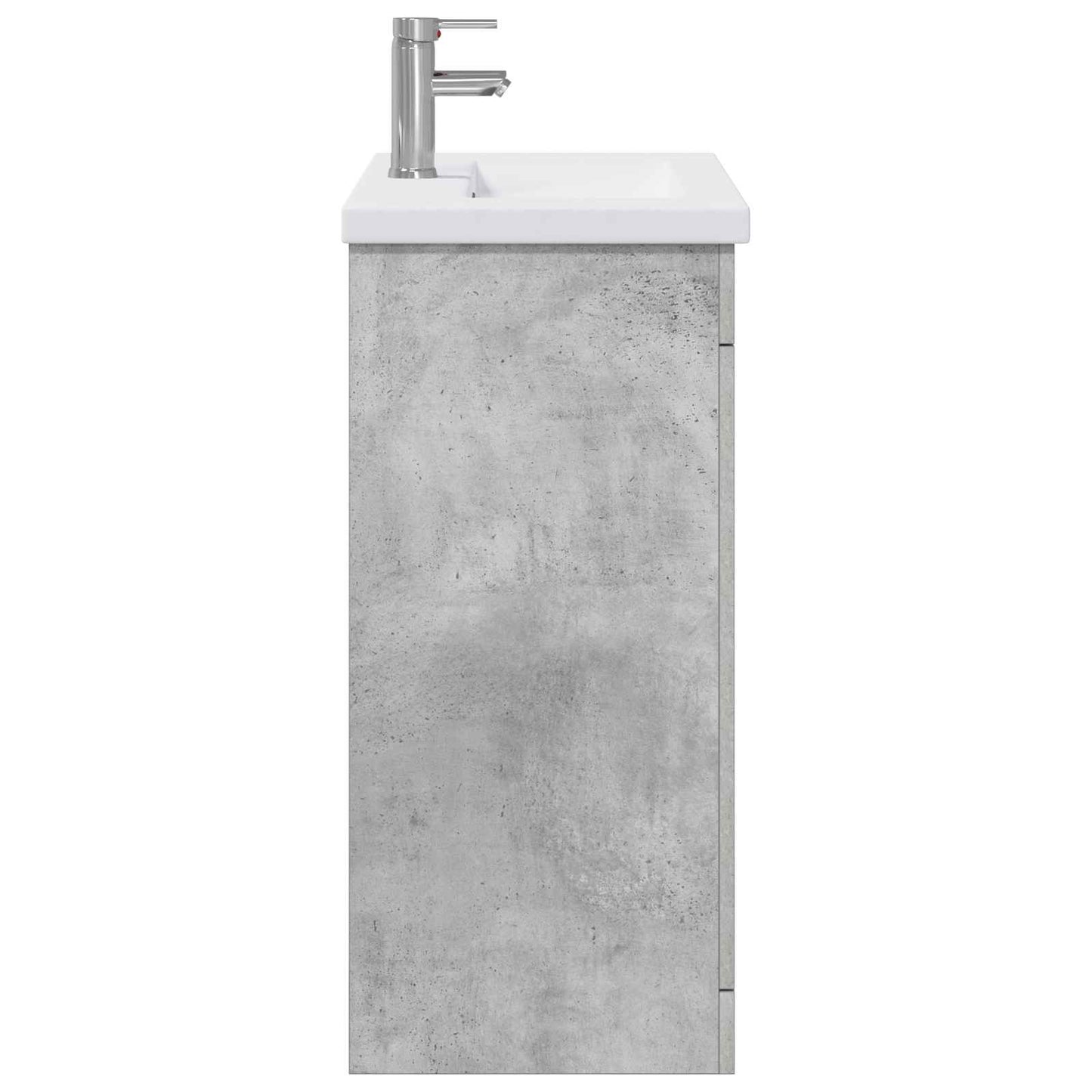 Badkamermeubelset Betongrijs 81 x 40 x 84,5 cm Bewerkt hout