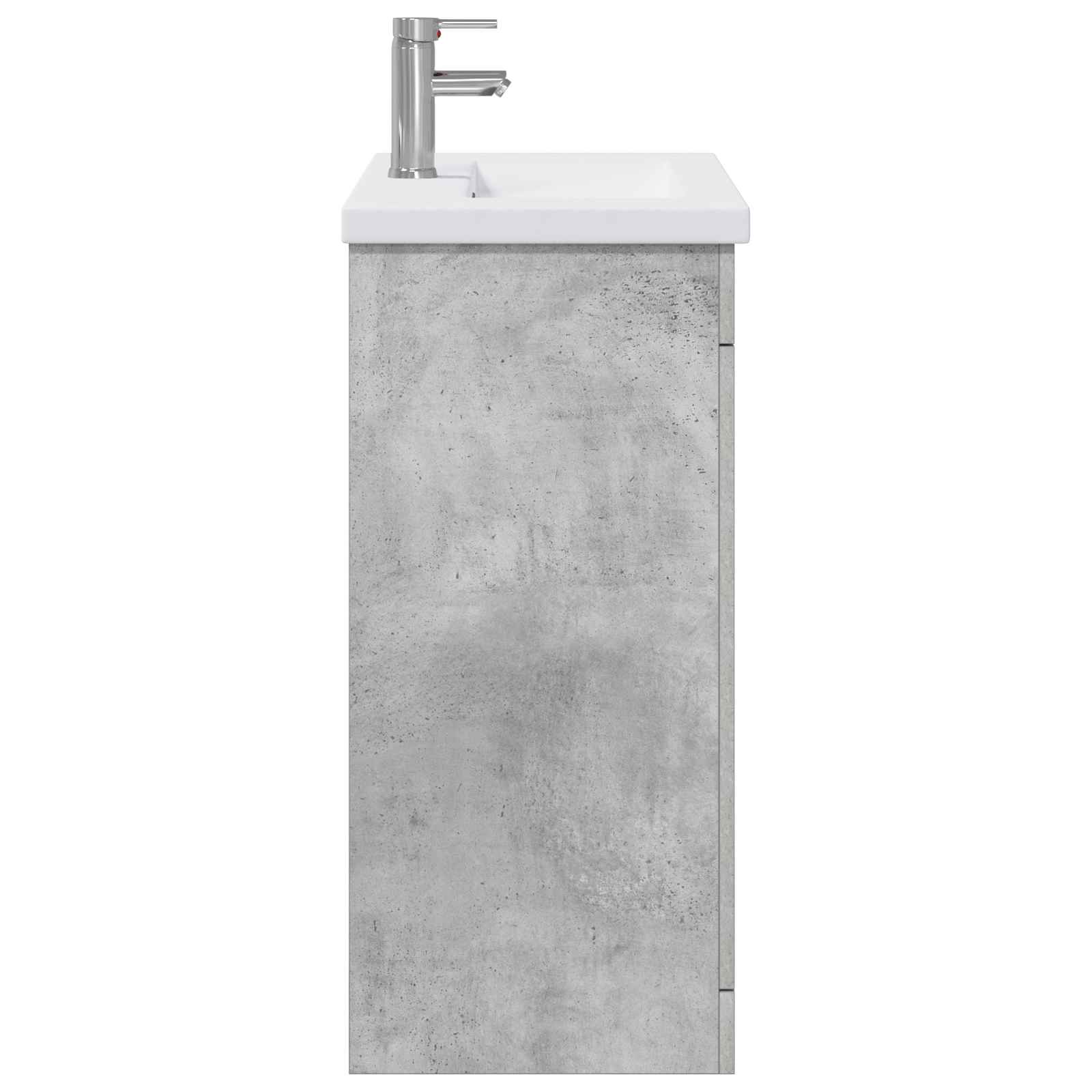 Badkamermeubelset Betongrijs 81 x 40 x 84,5 cm Bewerkt hout