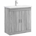 Badkamermeubelset 81x40x84,5 cm grijs bewerkt hout