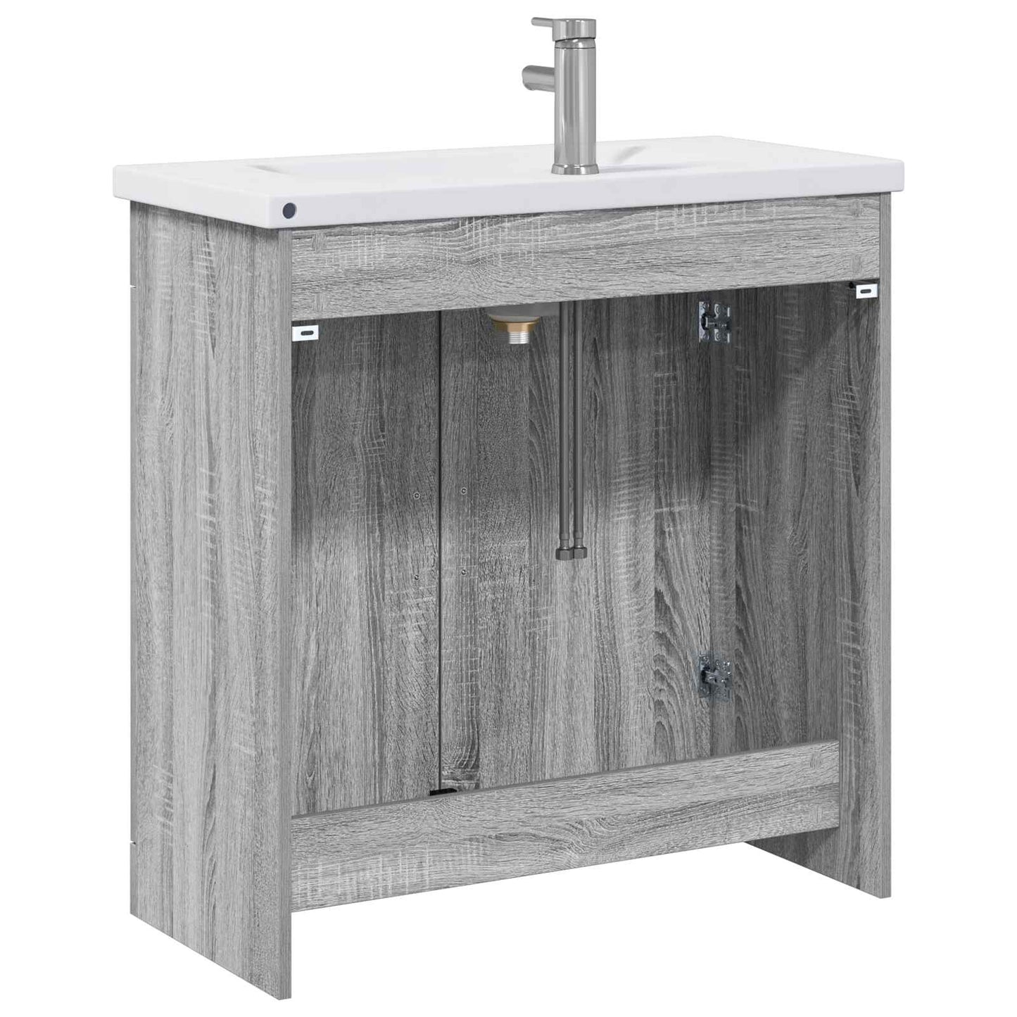 Badkamermeubelset Grijs Sonoma 81 x 40 x 84,5 cm Bewerkt hout