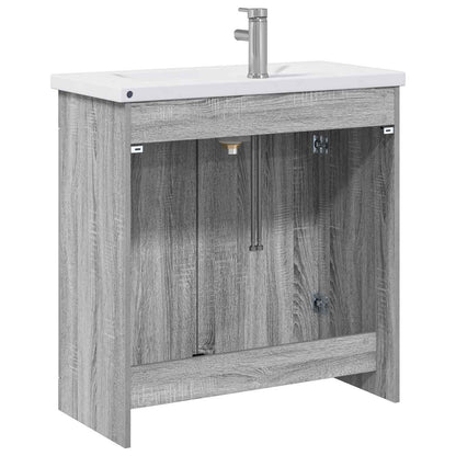 Badkamermeubelset Grijs Sonoma 81 x 40 x 84,5 cm Bewerkt hout