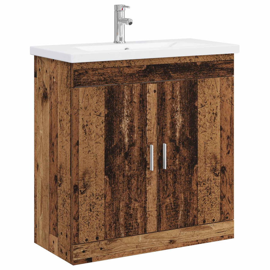 Badkamermeubelset Oud hout 81 x 40 x 84,5 cm Bewerkt hout