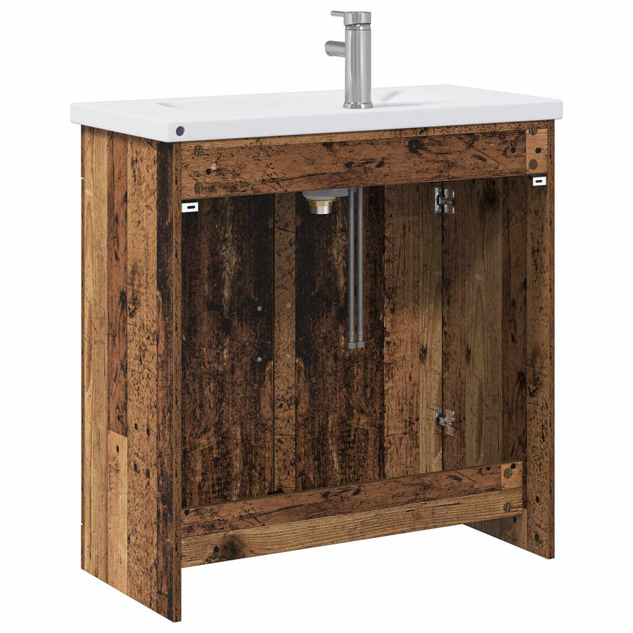 Badkamermeubelset Oud hout 81 x 40 x 84,5 cm Bewerkt hout