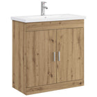 Badkamermeubelset 81x40x84,5 cm bewerkt hout