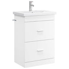 Badkamermeubelset wit 61x40x84,5 cm bewerkt hout