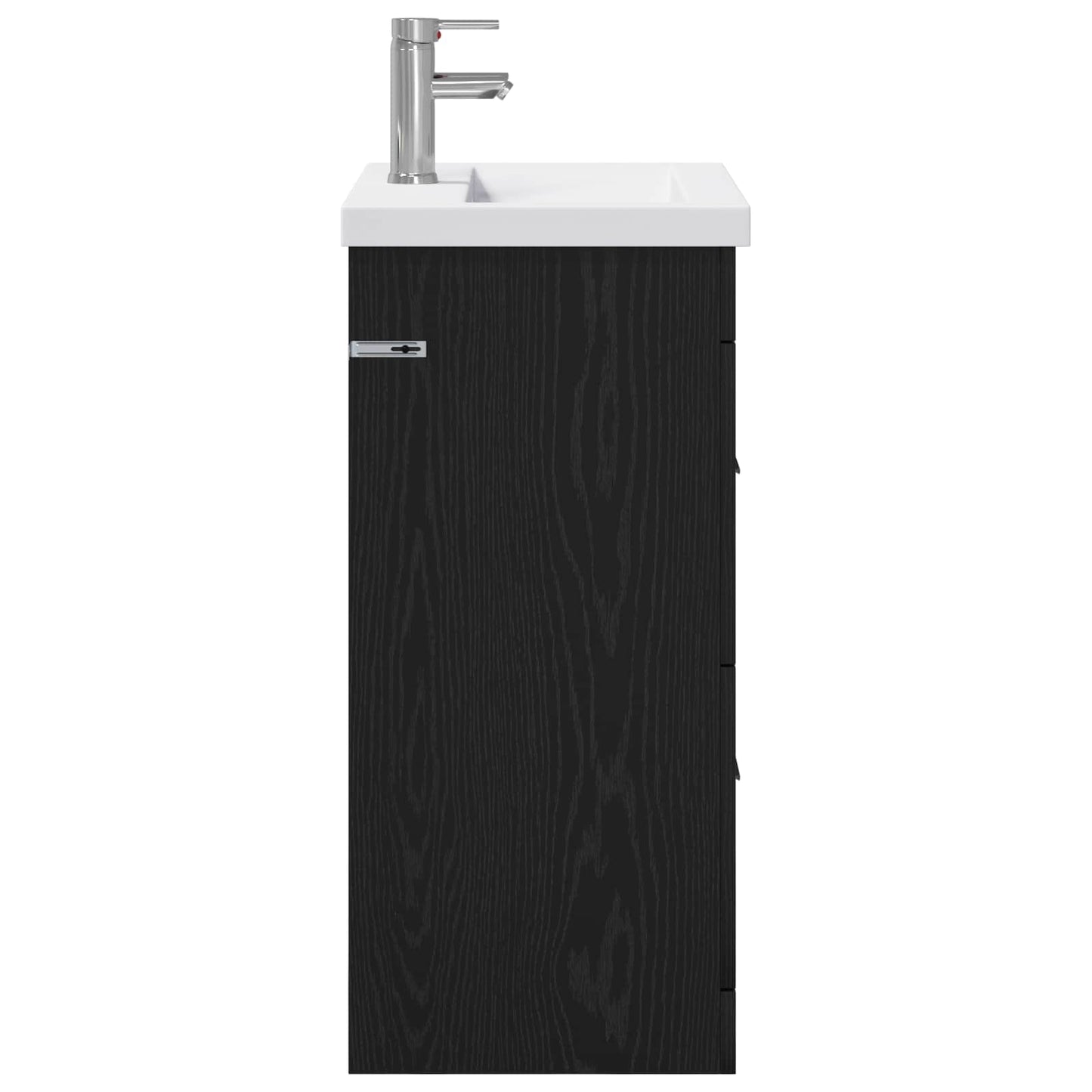 Badkamermeubelset Zwart eiken 61 x 40 x 84,5 cm Bewerkt hout