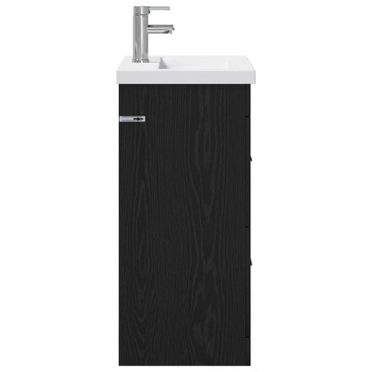 Badkamermeubelset Zwart eiken 61 x 40 x 84,5 cm Bewerkt hout