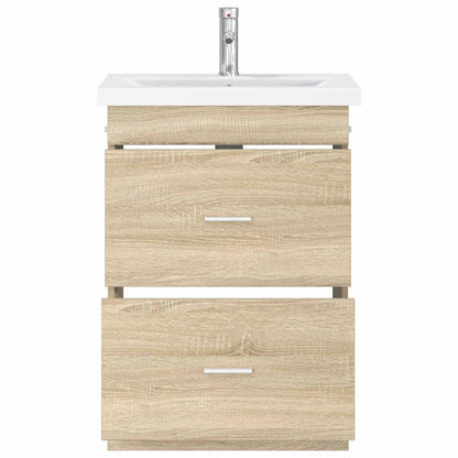 Badkamermeubelset Sonoma Eiken 61 x 40 x 84,5 cm Bewerkt hout
