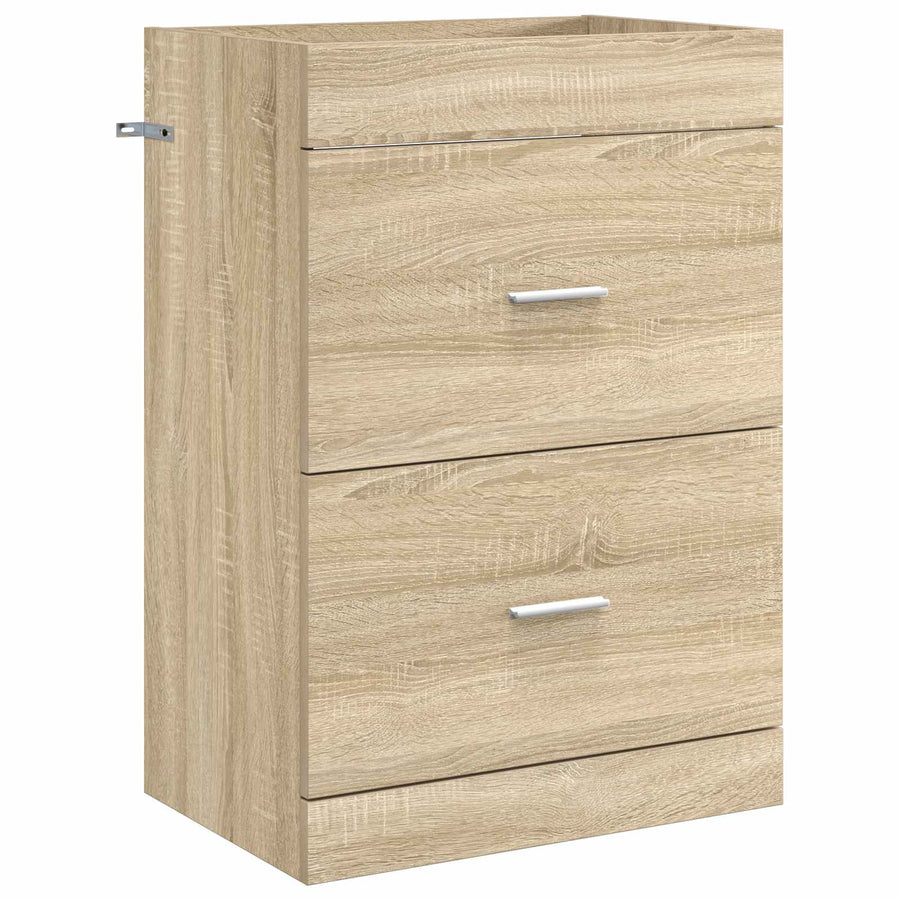 Badkamermeubelset Sonoma Eiken 61 x 40 x 84,5 cm Bewerkt hout